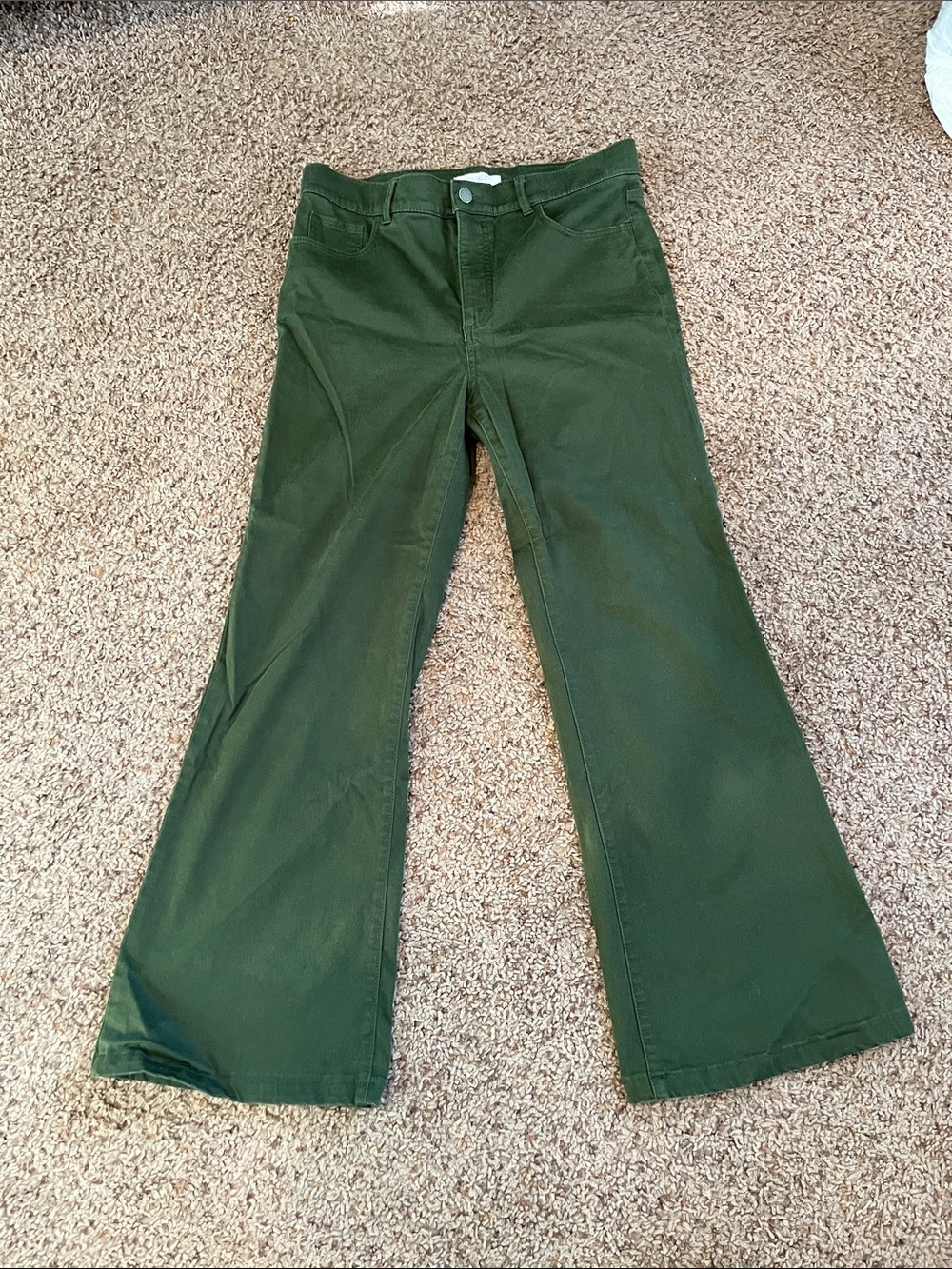 Ann Taylor Olive Green Bootcut Pants